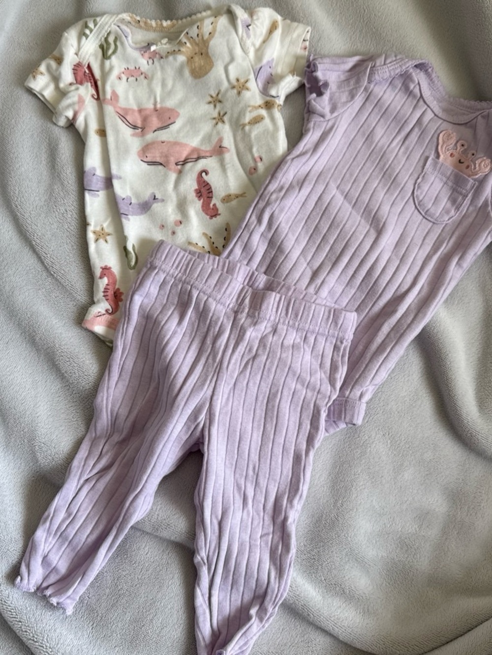 Carters Lilac Sea Animal Set